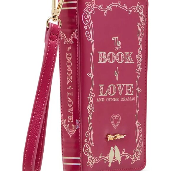 Betsey Johnson Kitsch Book Of Love Wristlet Pink New Sealed - Picture 3 of 11